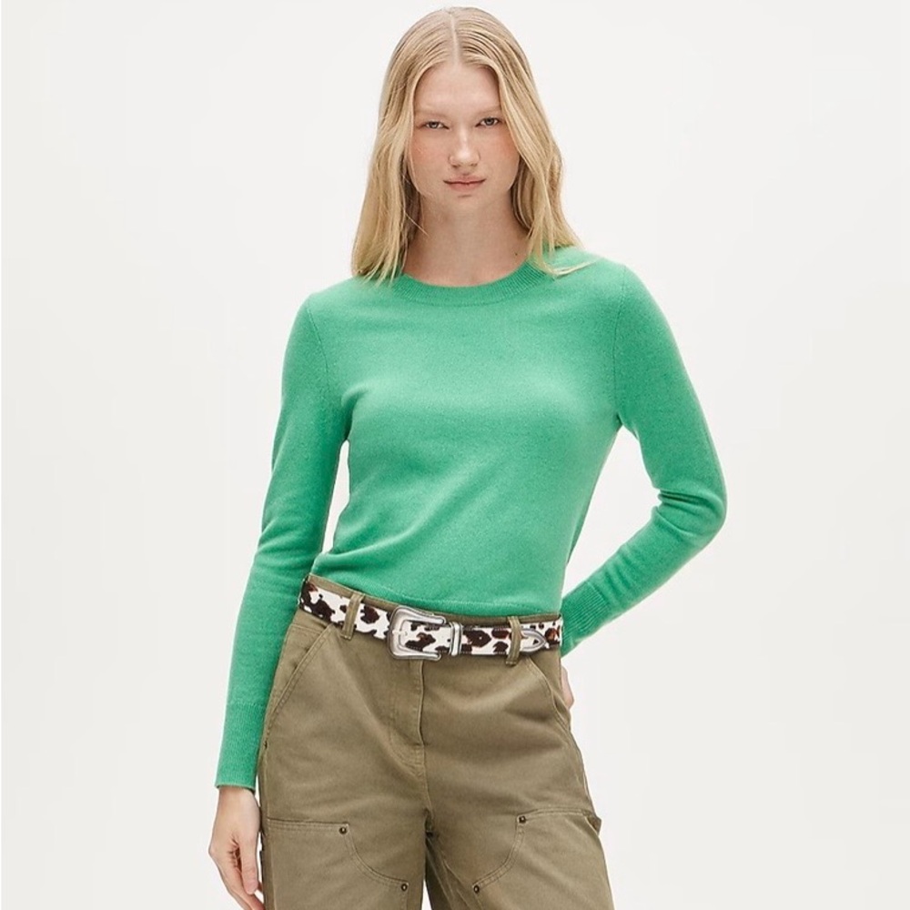J. Crew Green Cashmere Sweater